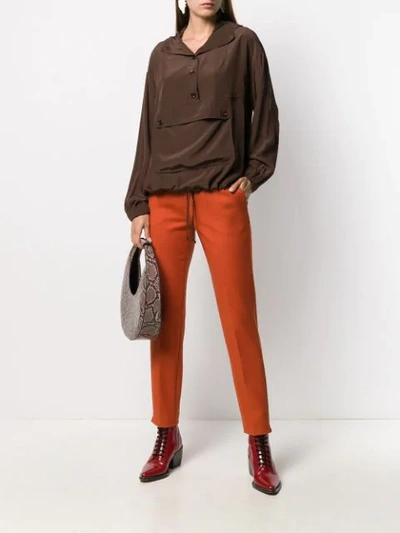 Shop Erika Cavallini Straight-leg Trousers In U10 Mattone