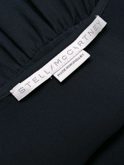 Shop Stella Mccartney Tie-neck Sleeveless Blouse In Blue