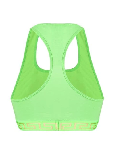 VERSACE GRECA设计腰带运动胸衣 - 绿色