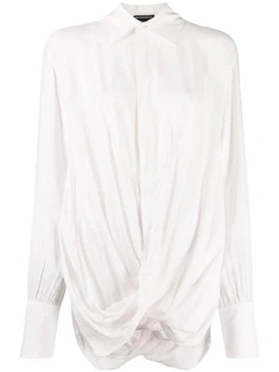 Shop Ann Demeulemeester Ewing Twisted-detail Shirt In Pink