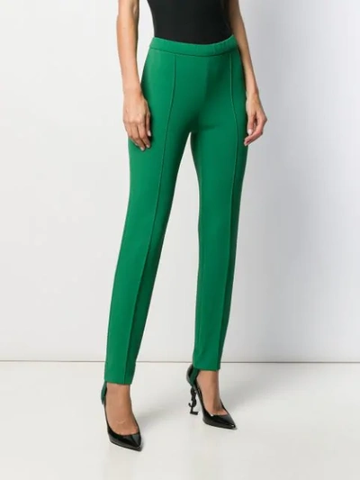 Shop Givenchy Piped Seams Leggings In Green