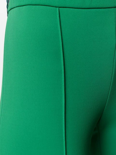 Shop Givenchy Piped Seams Leggings In Green