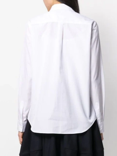 Shop Comme Des Garçons Comme Des Garçons Ruffle Trim Shirt In White