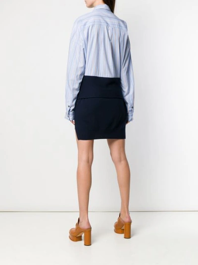 Shop Derek Lam 10 Crosby Tie-waist Shirt Dress In Blue