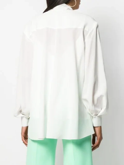 Shop Givenchy Pussycat Bow Long-sleeved Blouse In White