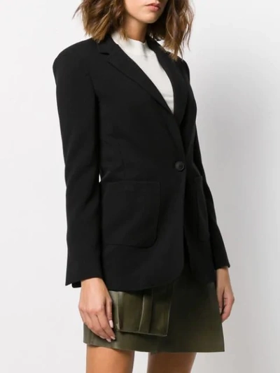 Shop Armani Exchange Einreihiger Blazer In Black