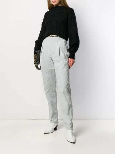 Shop Isabel Marant Handy Poplin Trousers In Grey