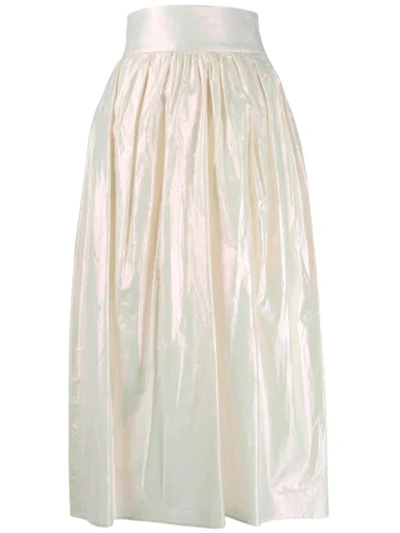 Shop Christopher Kane Iridescent Skirt In Neutrals