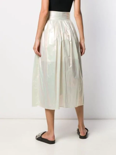 Shop Christopher Kane Iridescent Skirt In Neutrals