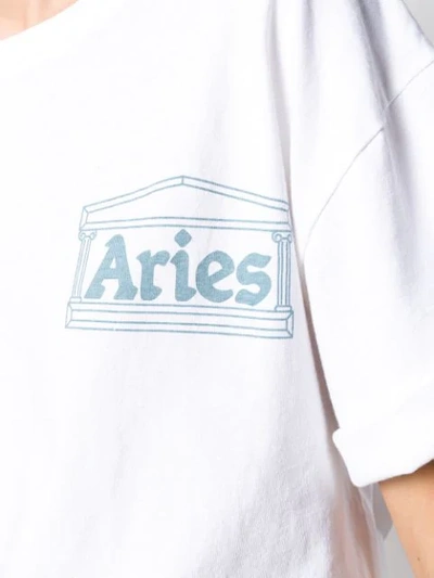 Shop Aries Printed Logo T-shirt In White