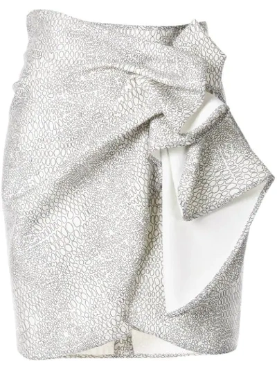 Shop Acler Bronte Twist-effect Short Skirt In White