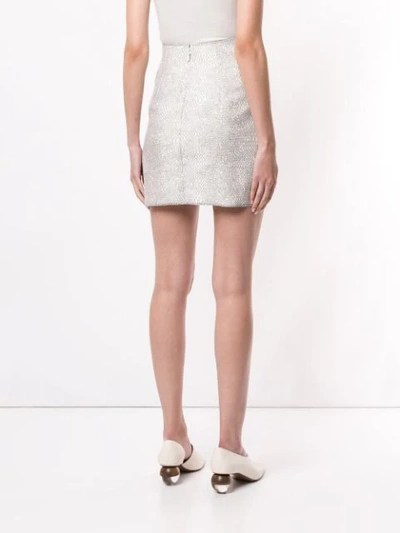 Shop Acler Bronte Twist-effect Short Skirt In White