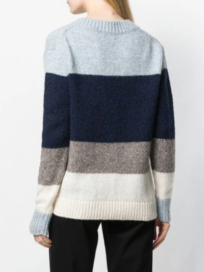 Shop Allude Block Color Sweater In Blue