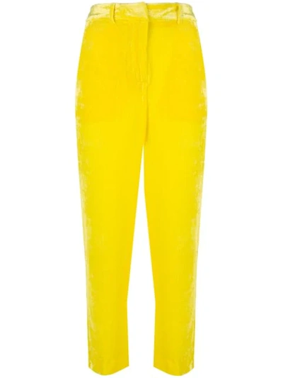 Shop Sies Marjan Cropped Straight Leg Trousers In Yellow