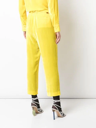 Shop Sies Marjan Cropped Straight Leg Trousers In Yellow