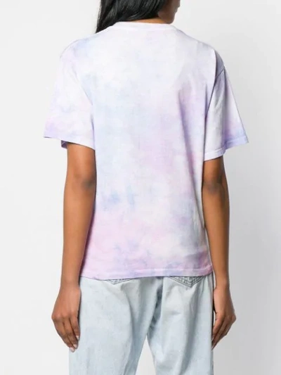 Shop Aries Tie-dye Print T-shirt In Purple