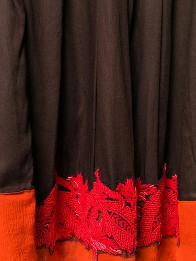 Pre-owned Prada Bead Embroidered Skirt In Brown