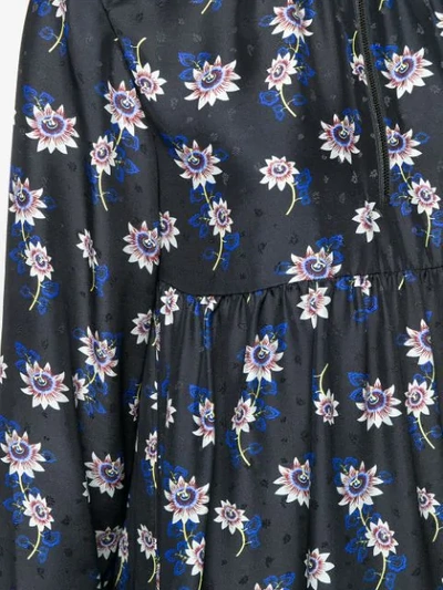 Shop Kenzo Floral Smock Dress In 99 Black