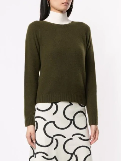 Shop Suzusan Long-sleeve Cashmere Jumper In Green