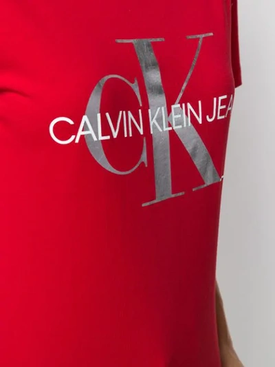Shop Calvin Klein Jeans Est.1978 Logo Print T In Red