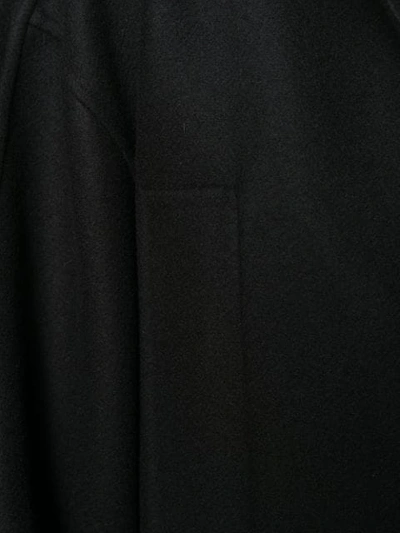Shop Ann Demeulemeester Mantel Mit Oversized-taschen In Black