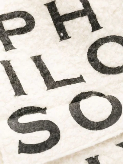 Shop Philosophy Di Lorenzo Serafini Logo Print Coat In White