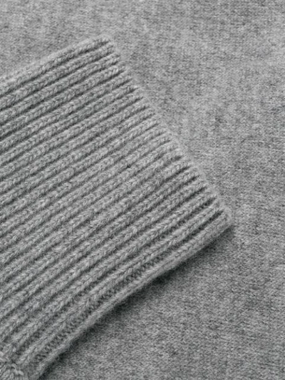 Shop Moncler Knitted Jumper In 灰色
