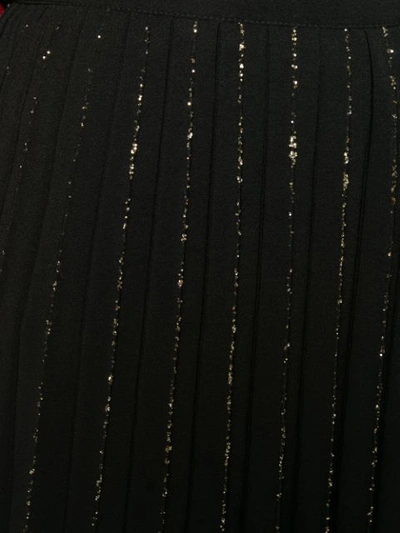 Shop Sandro Pleated Midi Skirt In Black