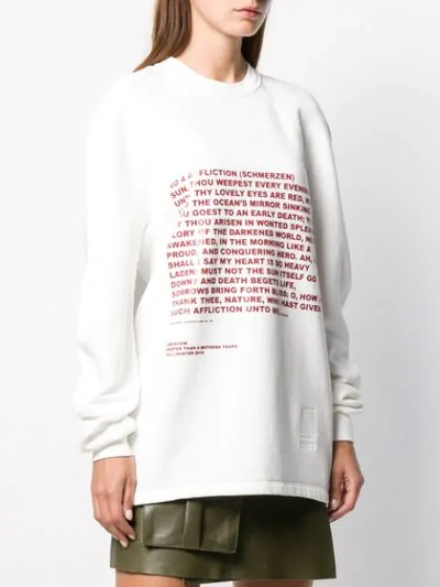 Shop Rick Owens Drkshdw Printed Sweatshirt In White