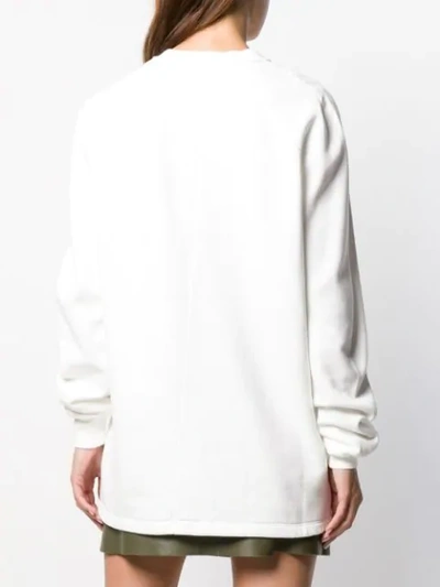 Shop Rick Owens Drkshdw Printed Sweatshirt In White
