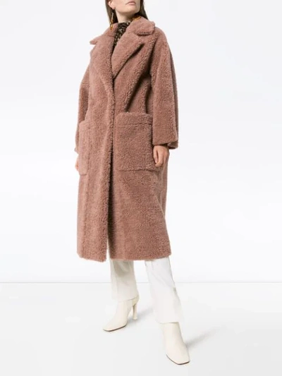 Shop Nanushka Imogen Faux Fur Coat In Pink