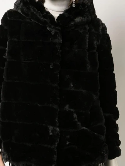 Shop Apparis Goldie Short Faux-fur Coat In Black