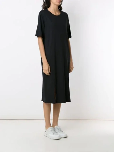 Shop Osklen Soft Cotton Short Dress In Black