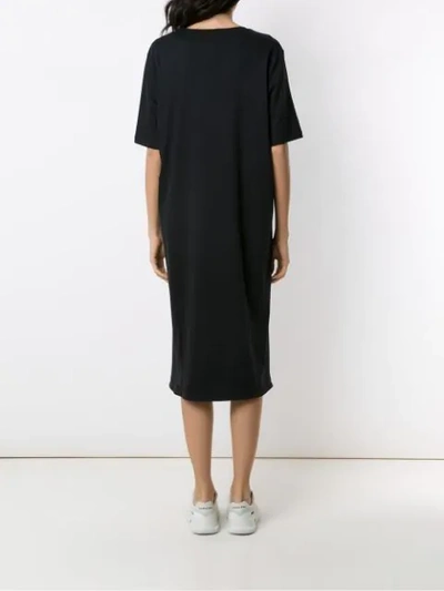 Shop Osklen Soft Cotton Short Dress In Black
