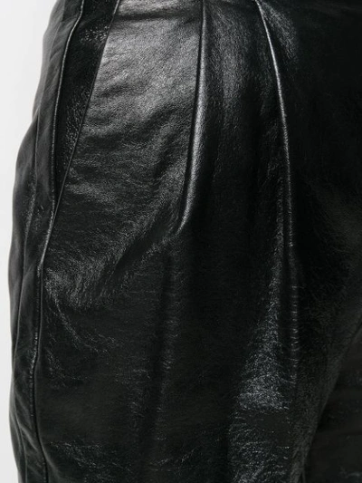 Shop Saint Laurent High-waisted Pleat Detail Trousers In Black