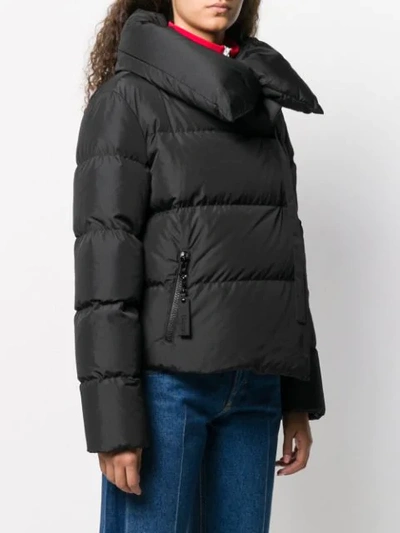 Shop Bacon Oversized Collar Down Jacket In Black