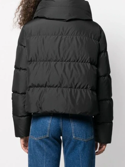 Shop Bacon Oversized Collar Down Jacket In Black