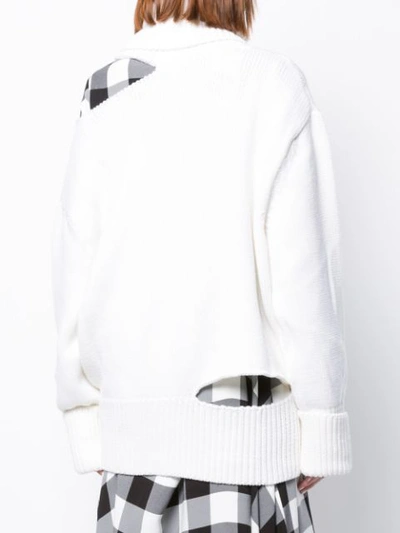 Shop Monse One Shoulder Knit Jumper In White