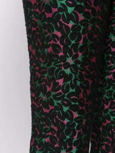 Pre-owned Miu Miu Floral Print Trousers In Black