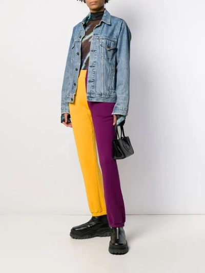 Fiorucci Zweifarbige Jogginghose In Purple