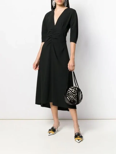 Shop N°21 Nº21 V-neck Midi Dress - Black