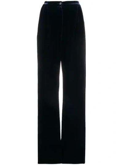 Shop In The Mood For Love Adkins Velvet Trousers In Blue