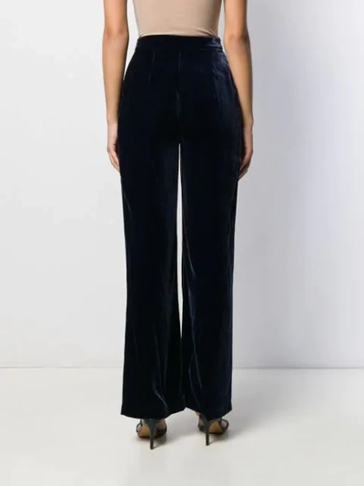 Shop In The Mood For Love Adkins Velvet Trousers In Blue