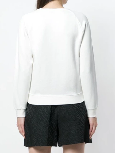 Shop Maison Kitsuné Parisienne Sweatshirt In White