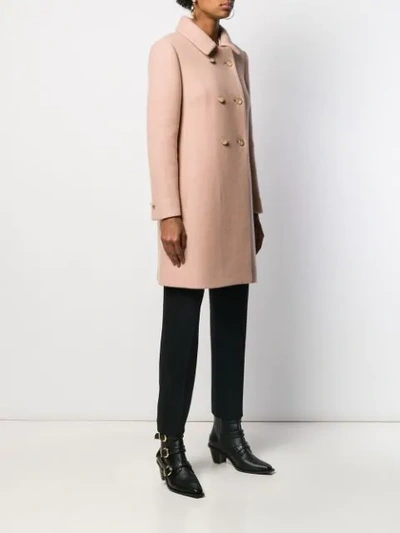 Shop Paule Ka Double-breasted Midi Coat In Neutrals