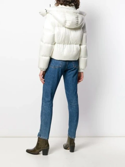 Shop Duvetica Hooded Puffer Jacket In White