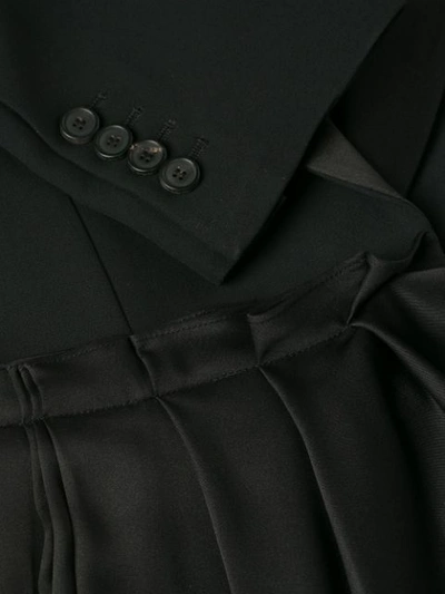 Shop Alexander Mcqueen Draped Detail Blazer In Black