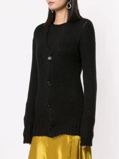 Shop Ann Demeulemeester Fitted V-neck Cardigan In Black