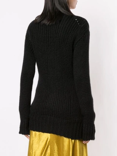 Shop Ann Demeulemeester Fitted V-neck Cardigan In Black