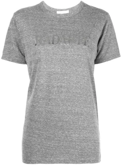 Shop Rodarte Metallic Print T-shirt In Grey